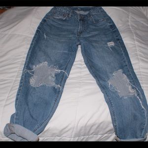Ripped boyfriend jeans